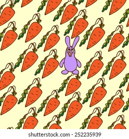 Easter background. Ornate spring seamless texture, endless pattern.Seamless pattern can be used for wallpaper, pattern fills, web page background, surface textures.Hand drawn illustration
