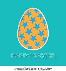 Easter background with patterned egg
