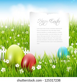 Easter background with place for text