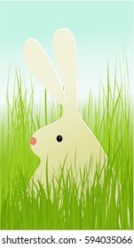 Easter background with rabbit
