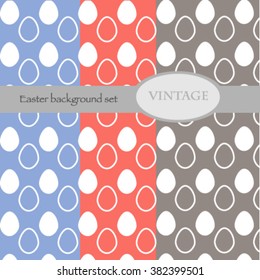 Easter background set. Vintage colours.