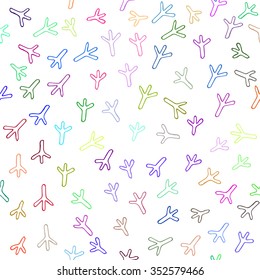 Easter background. Trace of birds, seamless vector pattern. Hand drawn chicken footprints in childish style. Chicken traces naive easter background.