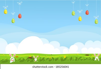 Easter background (vector illustration)