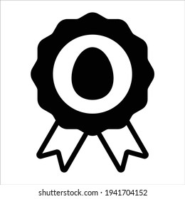 Icono de línea plana de la insignia de Pascua