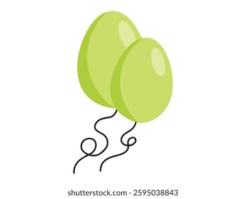 Easter Balloon Egg Clip Art Illustration
