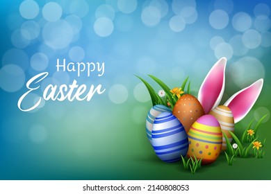 decoración de banderas de Semana Santa con hierbas creativas, huevos de Pascua, flores y tablero de madera