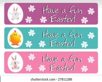 easter banner with have a fun