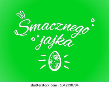 Easter banner. Lettering in polish. Vector illustration.