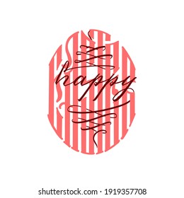 Cartel de Pascua - letras de palabras en forma de huevo.