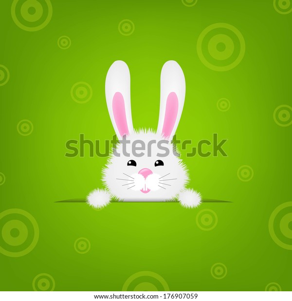 Easter Banner With Rabbit, With Gradient\
Mesh, Vector\
Illustration