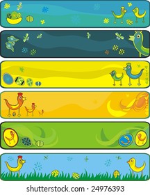 easter banners (chickens)