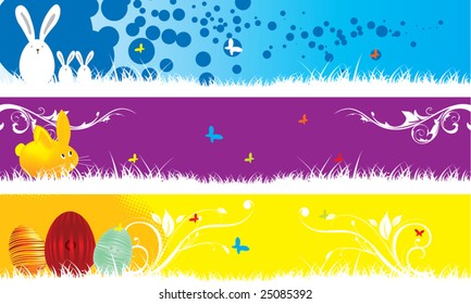 Easter Banners with room for your text.
