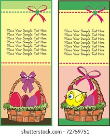 easter basket with a chicken and egg