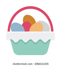Easter Basket Color Vector Icon which can easily modify 

