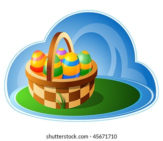 Easter basket. EPS-10