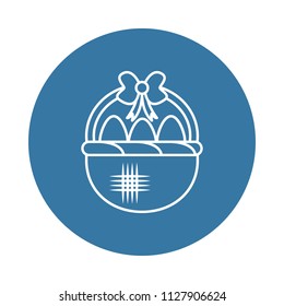 easter basket icon. Element of easter icons for mobile concept and web apps. Badge style easter basket icon can be used for web and mobile apps on white background