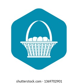 Easter basket icon. Simple illustration of easter basket vector icon for web