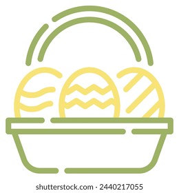 Icono de la cesta de Pascua para la web, aplicación, infografía, etc