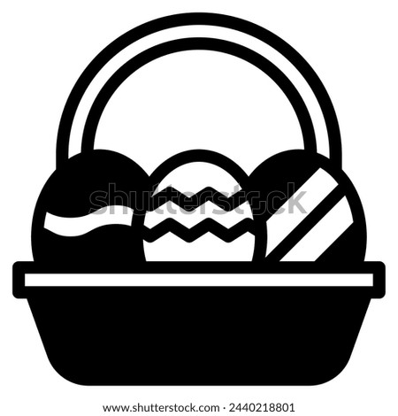 Easter Basket Icon For web, app, infographic, etc