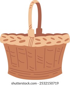 Cesta de Pascua. Cesto de ratán. Tejiendo contenedor rural