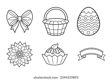 Easter Basket Treasures Coloring Page Bundle