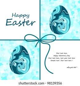 Easter beautiful card with eggs.