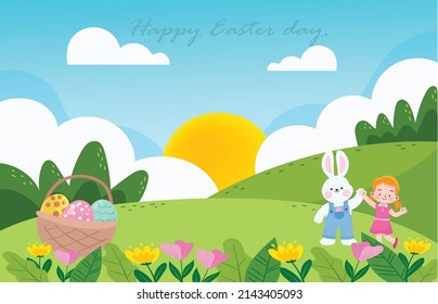 Easter is believed to have rabbits visiting children.