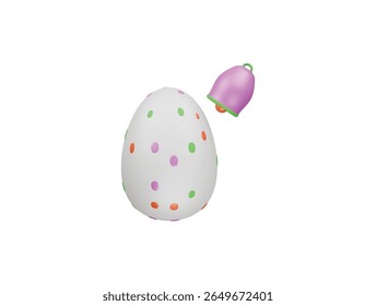 easter bell icon 3d illustration render