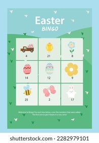 Easter Bingo Card  Page Template 1