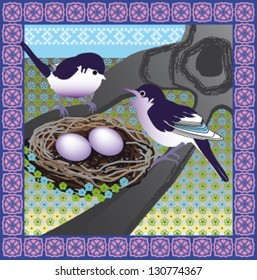 Easter Bird Holiday Greeting Card