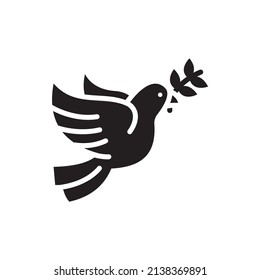 Easter Bird vector Solid Icon Design illustration. Easter Symbol on White background EPS 10 File