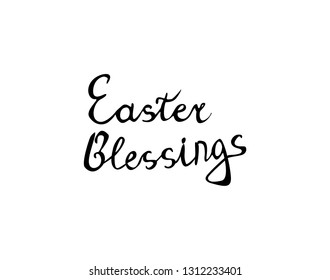 easter blessing lettering hand drawn 