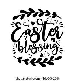 Easter blessing-calligraphy. Good for greeting card, poster banner, textle print, home decor and gift design.