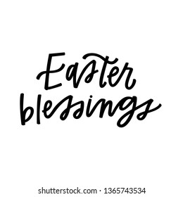 Easter blessings hand lettering