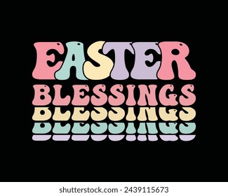 Easter Blessings  Retro Design,Easter Retro design, Groovy Style Easter Day Design,funny easter,Easter Vintage Retro design,Cut Files Cricut,Silhouette,png,Bunny face