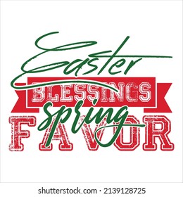 Easter Blessings Spring Favor, vector file.