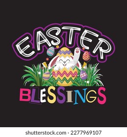 easter blessings vintage T shirt design graphic