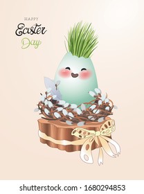 Easter blossom card  with daffodils