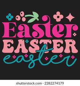 Easter Boho Retro Style Happy Easter SVG And T-shirt Design, Easter SVG Quotes Design t shirt design, Vector EPS Editable Files, can you download this Design Bundle