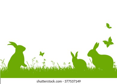 Easter Border, Vector Illustration