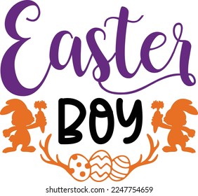 Easter Boy Bunny svg craft cutting file