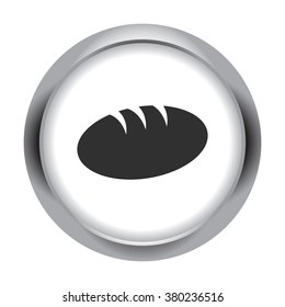 Easter bread icon on grey round background