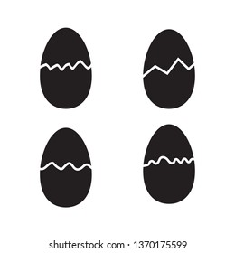 easter broken egg shells- vector illustration