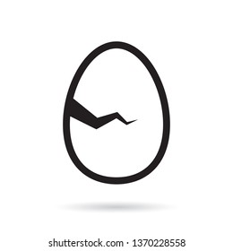 easter broken egg shells- vector illustration