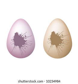 easter broken eggs vector illustration