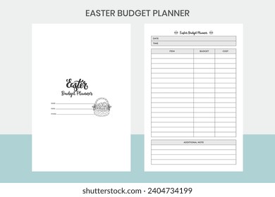 Easter Budget Planner Kdp Interior