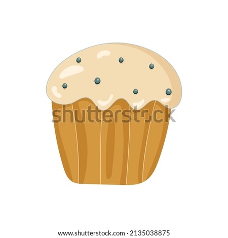Easter bun. Kulich. Bread. Happy Easter.Hand-drawn. Vector illustration.