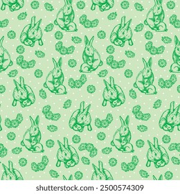 Easter Bunnies, Bunny,  Pink Bunny, Blue Bunny, Green Bunny