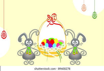 Easter bunnies card