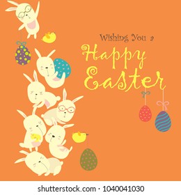 Easter bunnies and easter egg